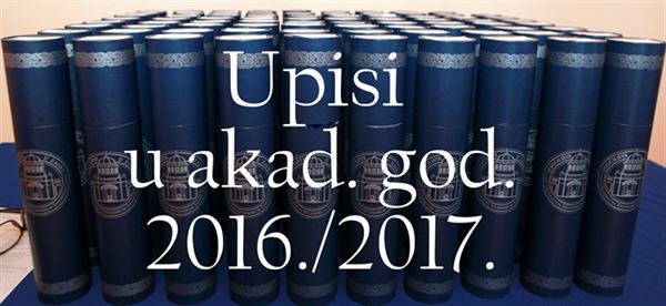 Upisi u akademsku godinu 2016./2017. 